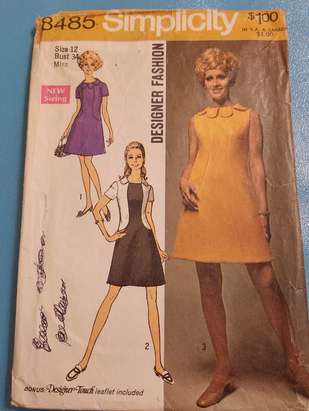 Simplicity Vintage-Inspired A-Line Dress - Yellow